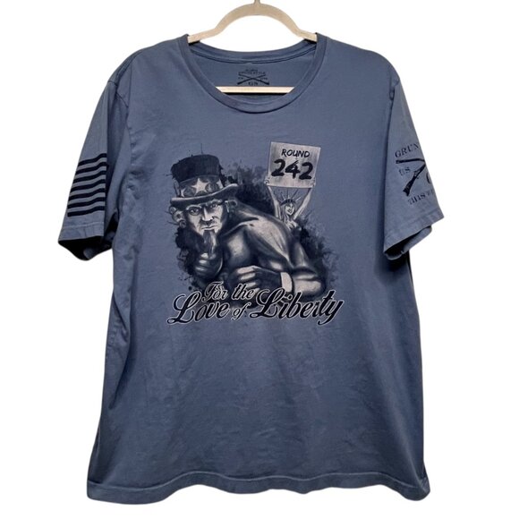Grunt Style For The Love Of Liberty Round 242  US 1776 Mens Blue T Shirt Size XL - Picture 1 of 6